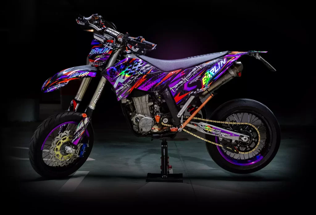 grafiche olografiche personalizzate per enduro motard e moto da cross